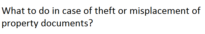 misplacement of property documents