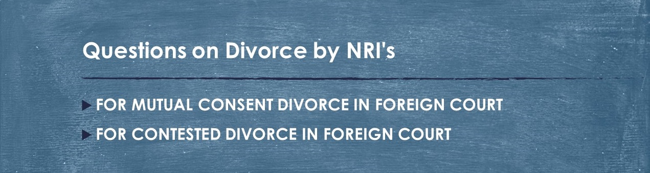 Divorce by NRIs
